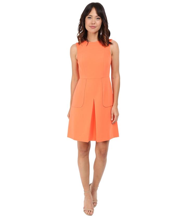 Donna Morgan - Sleeveless Crepe Pleat Front Fit And Flare