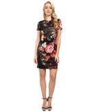 Christin Michaels - Floral Print T-shirt Dress