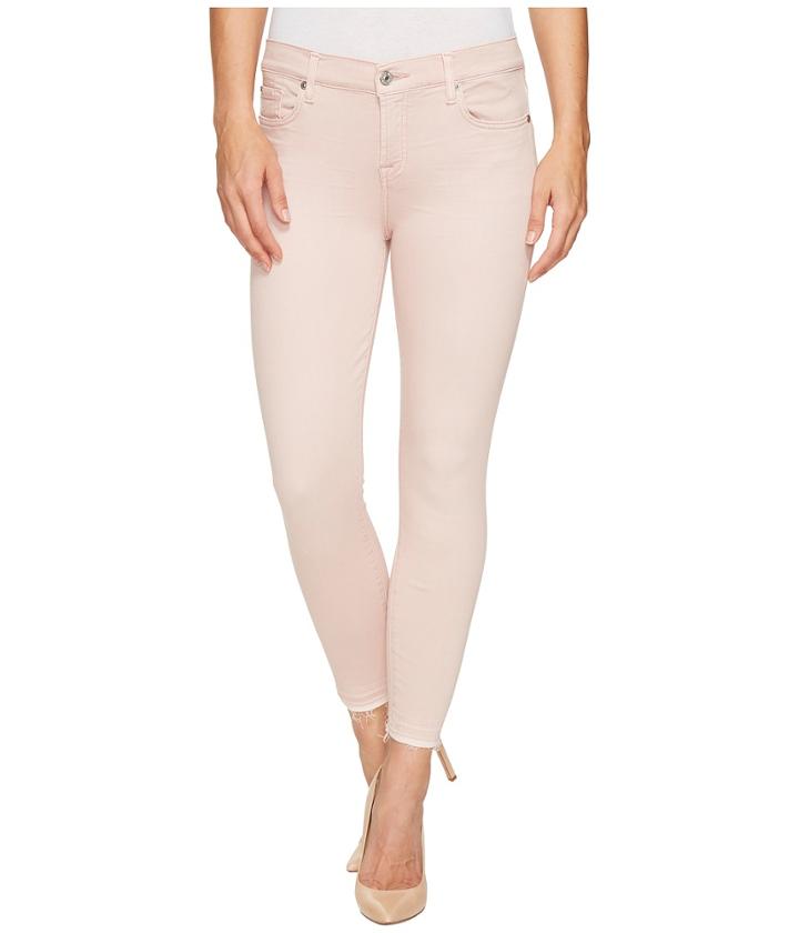 7 For All Mankind - The Ankle Skinny W/ Released Hem In Sand Washed Twill