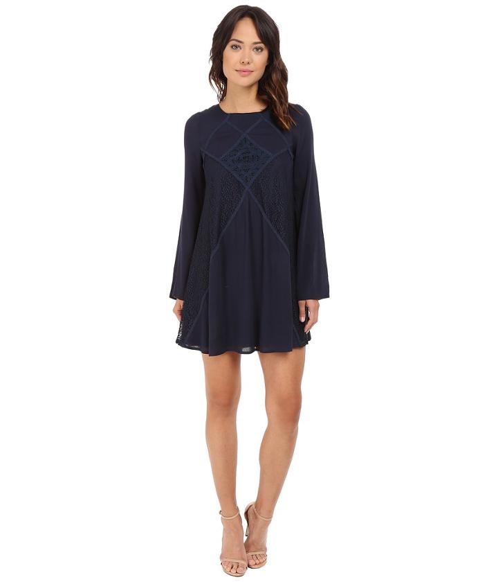 Brigitte Bailey - Naya Long Sleeve Dress With Lace Detail