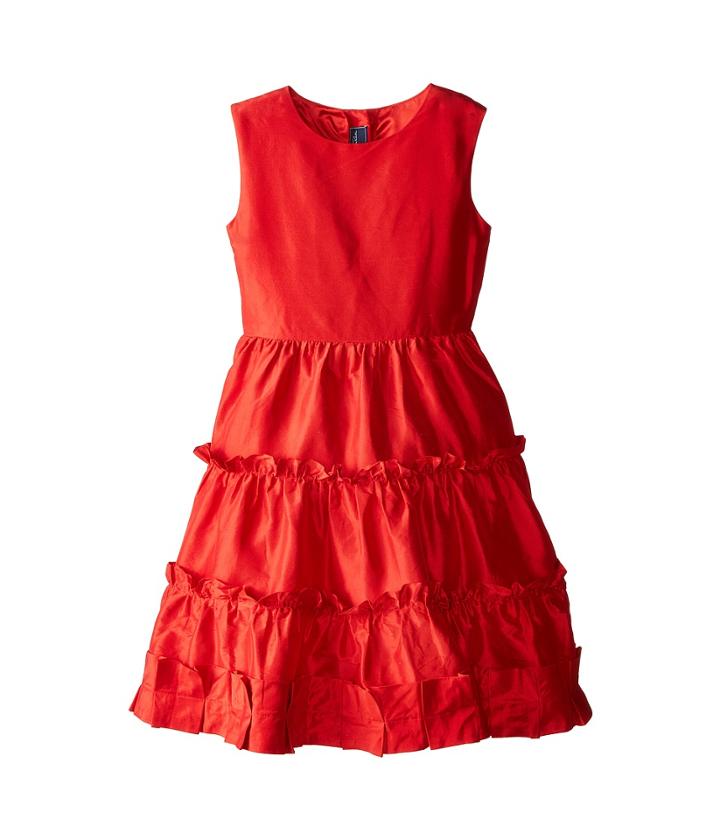 Oscar De La Renta - Taffeta Multi Ruffle Dress