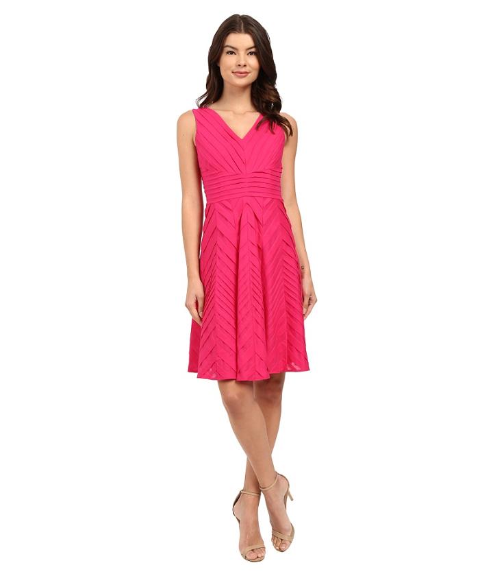Calvin Klein - Sleeveless Pin Tuck Fit And Flare Dress Cd6g1u7f