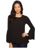 Vince Camuto Specialty Size - Petite Pleated Bell Sleeve High-low Blouse