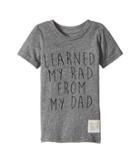 The Original Retro Brand Kids - Learned My Rad From My Dad Short Sleeve Tri-blend Tee