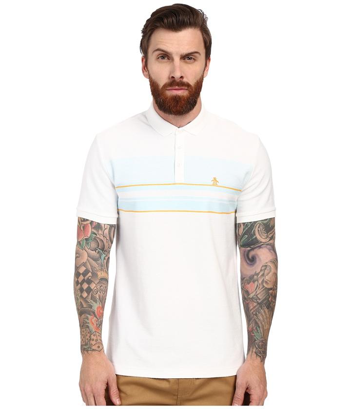 Original Penguin - Short Sleeve Engineered Terry Stripe Polo