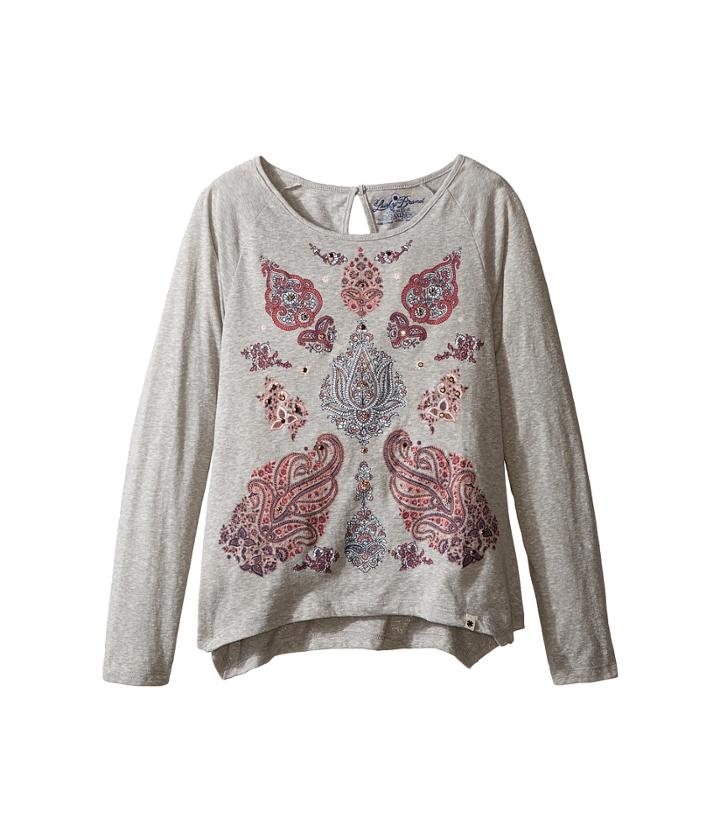 Lucky Brand Kids - Sharkbite Tee With Paisley Screen Print