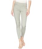 Liverpool - Chloe Ankle Pull-on Leggings In Micro-peached Twill In Faded Seagrass