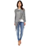 Christin Michaels - Arabell Long Sleeve Asymmetrical Fringe Cardigan