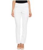 Jag Jeans Petite - Petite Peri Straight Pull-on Denim Jeans In White