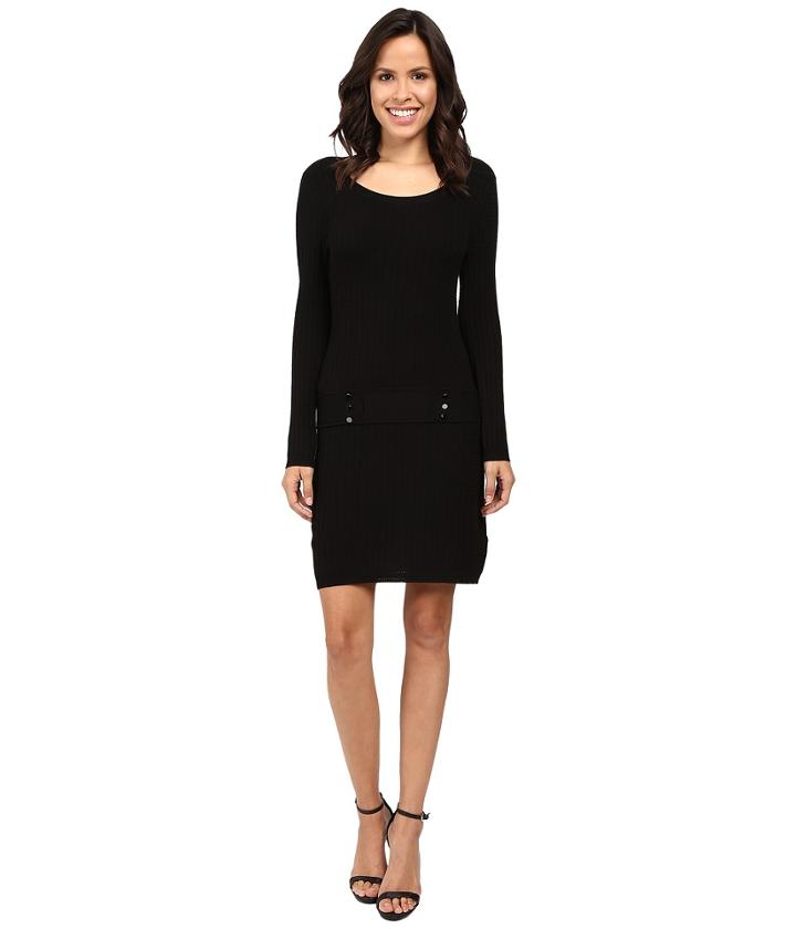 Laundry By Shelli Segal - Drop Waist Long Sleeve Sweater Dress