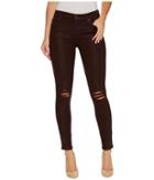 7 For All Mankind - The Ankle Skinny W/ Destroy In Scarlett W/ Holes