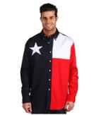 Roper - L/s Pieced Texas Flag Shirt