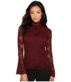 Vince Camuto Specialty Size - Petite Bell Sleeve Mock Neck Blouse