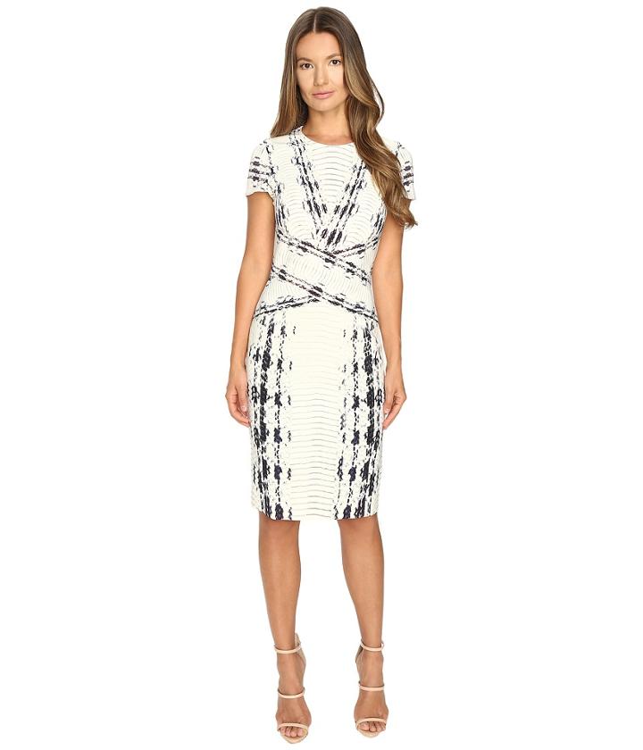 Prabal Gurung - Short Sleeve Printed Sheath Dress