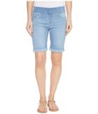 Liverpool - Sienna Pull-on Rolled-cuff Bermuda In Silky Soft Denim In Normandie Light