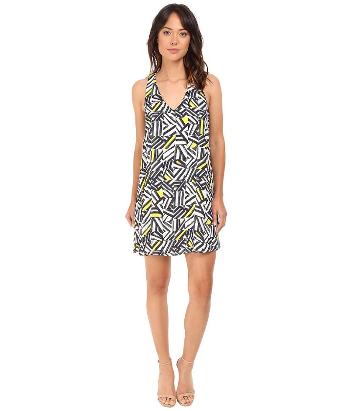 Brigitte Bailey - Minna V-neck Printed Swing Dress