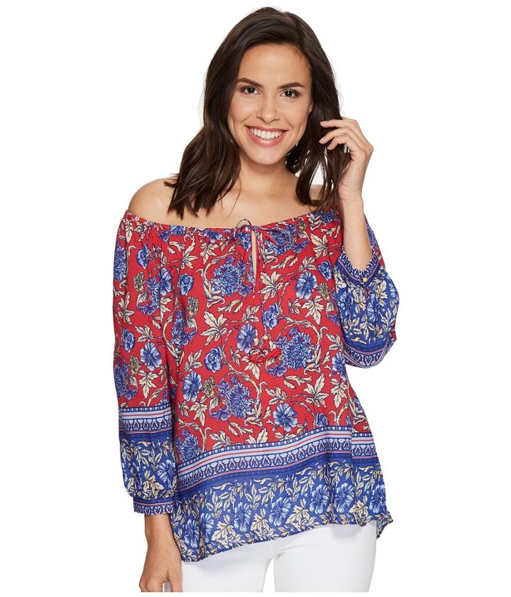 Hale Bob - All Mixed Up Lightweight Rayon Dot Woven Top