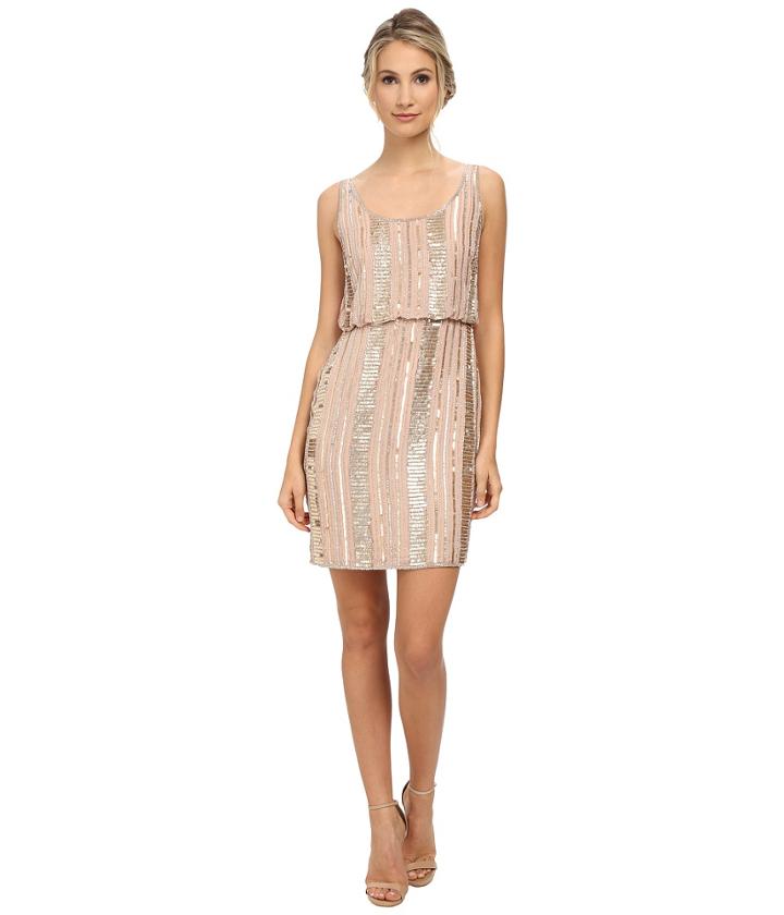 Aidan Mattox - Beaded Blouson Tank Dress