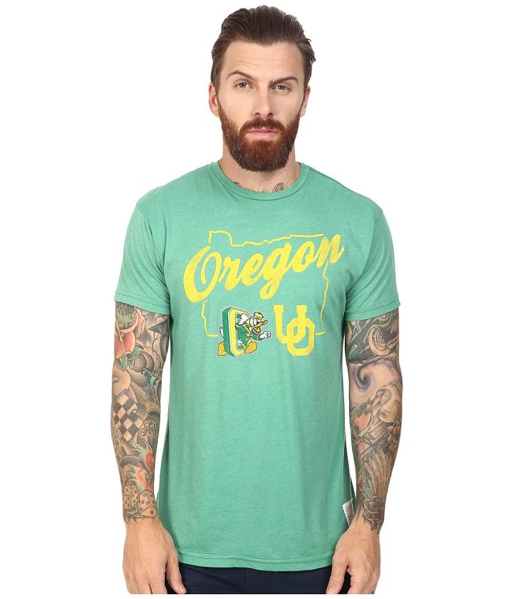 The Original Retro Brand - Oregon Ducks Short Sleeve Heathered Tee