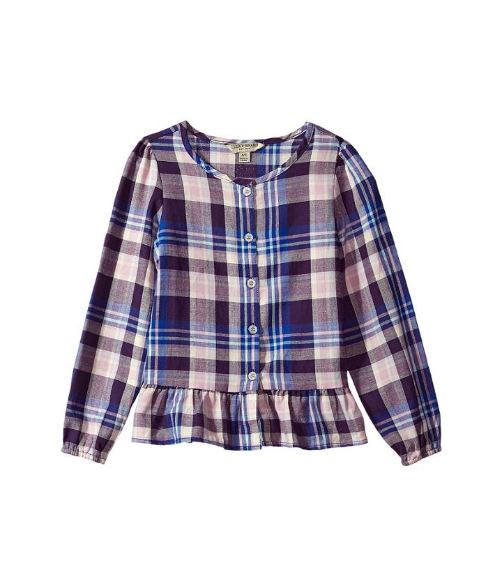 Lucky Brand Kids - Parker Yarn-dye Plaid Top-b