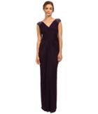 Adrianna Papell - Shirred Stretch Tulle Gown