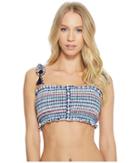 Red Carter - In Stitches Smocked Bandeau Bikini Top
