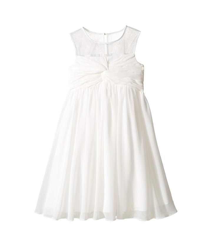 Us Angels - Sleeveless Illusion Neckline Chiffon Empire Dress