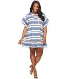 Lucky Brand - Plus Size Lace-up Mini Dress