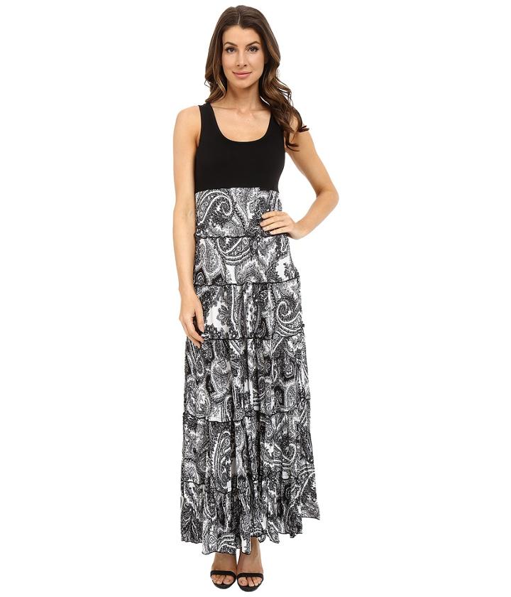 Karen Kane - Paisley Print Tiered Maxi Dress