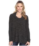 Mod-o-doc - Heather Sweater W/ Rib Long Sleeve Cowl Neck Pullover