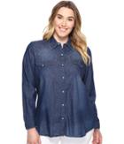 Roper - Plus Size 0604 5 Oz. Indigo Denim Long Sleeve Shirt