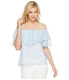 Heather - Tia Trellis Lace Ruffle Off The Shoulder Top