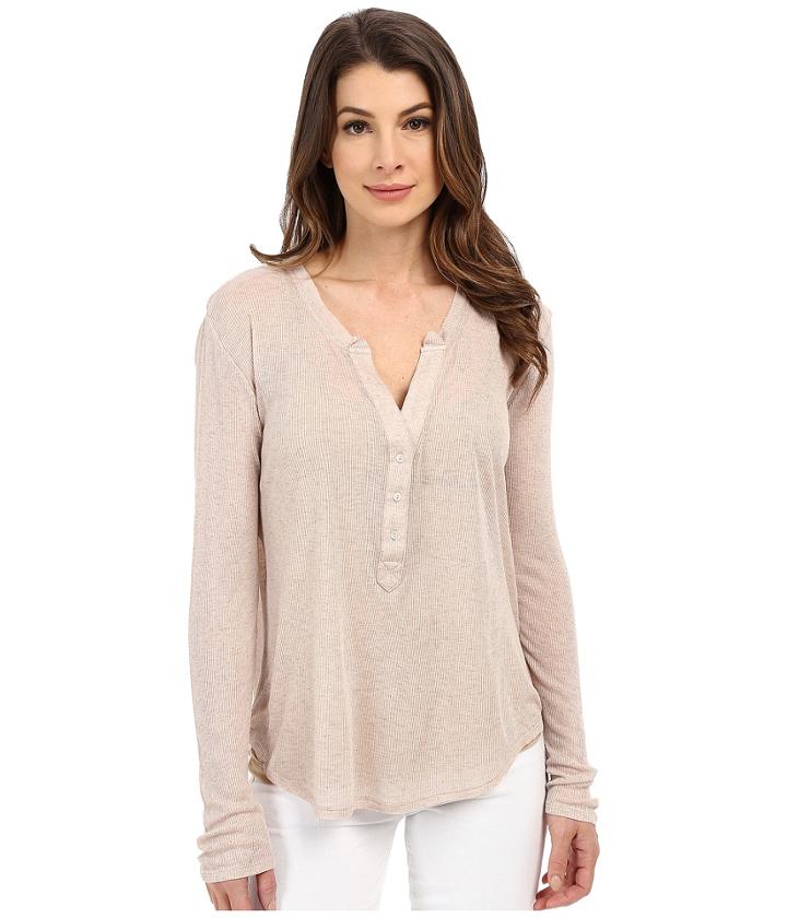 The Beginning Of - Rib Cashmere Madison Henley Tee