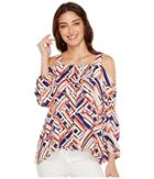 Vince Camuto - Maasai Geo Cold-shoulder Blouse
