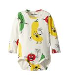 Mini Rodini - Veggie All Over Print Long Sleeve Bodysuit