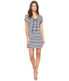 Three Dots - Stripe Tie Front Dress