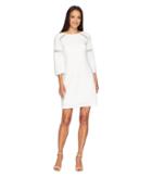 Adrianna Papell - Knit Crepe Lace Trimmed Sheath Dress