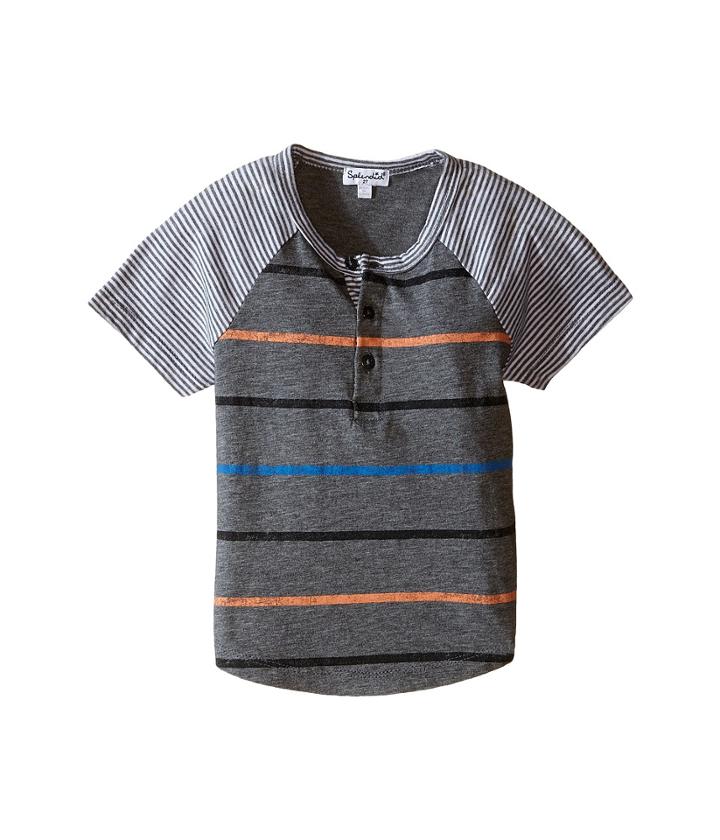 Splendid Littles - Mixed Stripe Short Sleeve Raglan Crew