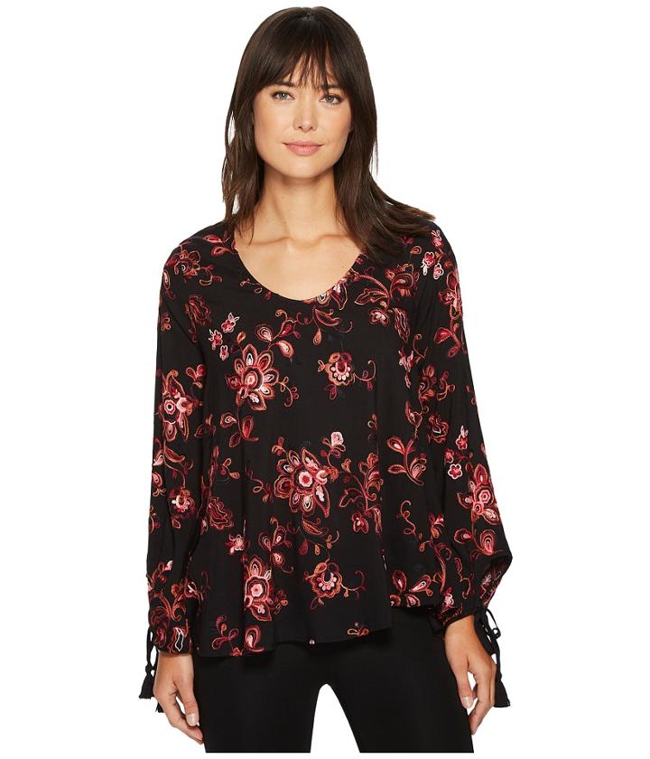 Karen Kane - Embroidered Tassel Sleeve Top