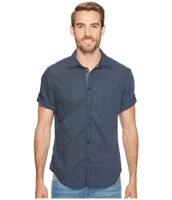 Calvin Klein Jeans - Ditzy Diamond Print Roll-tab Button Down