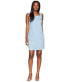 Two By Vince Camuto - Sleeveless Frayed Edge Two-pocket Classic Denim Dress