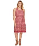 Lucky Brand - Plus Size Jacquard Border Print Dress