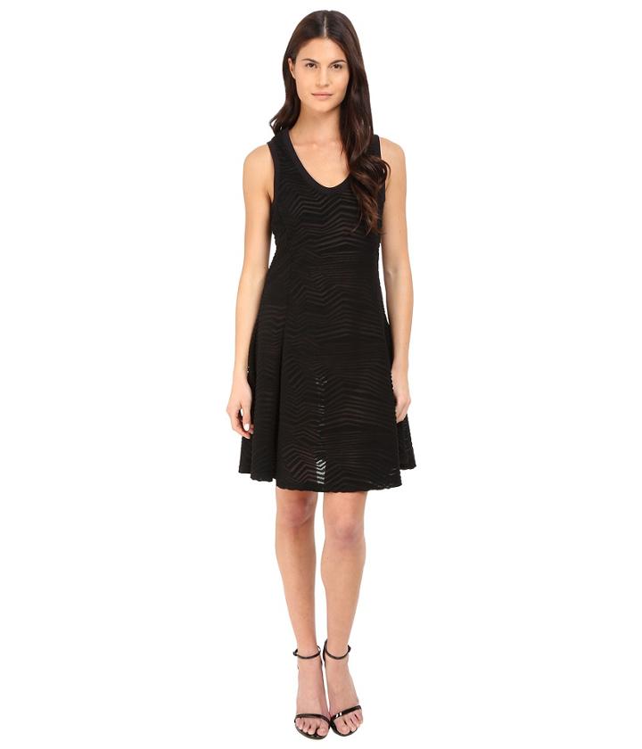 Neil Barrett - Fragmented Lines Flared Jersey Dress