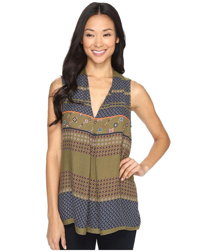B Collection By Bobeau - Front Pleat Tank Top