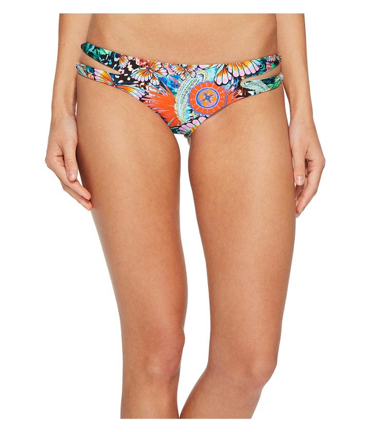Luli Fama - Viva Cuba Reversible Zigzag Open Side Moderate Bikini Bottom