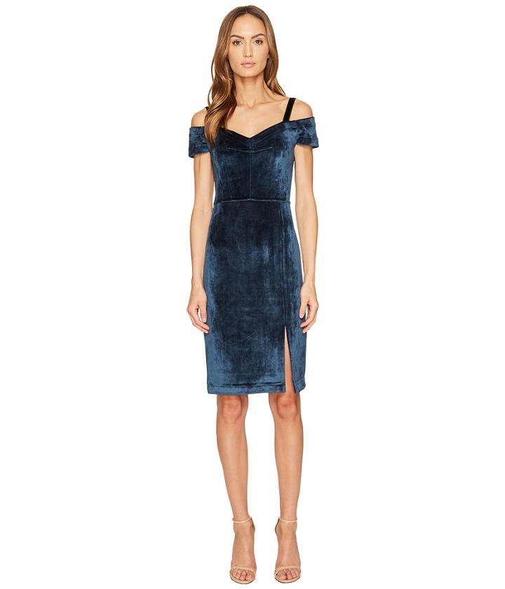 Yigal Azrouel - Cold Shoulder Stretch Velvet Dress