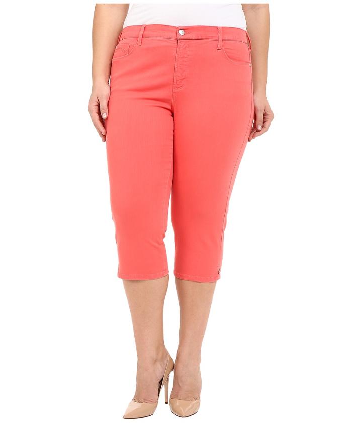 Nydj Plus Size - Plus Size Ariel Crop In Coral Branch