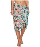 San Diego Hat Company - Bss1814 Woven Tropical Print Sarong Cover-up