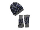San Diego Hat Company - Knh3332 Leopard Knit Fingerless Gloves Beanie Set