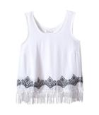 Ella Moss Girl - Karla Sleeveless Gauze Frinje Top
